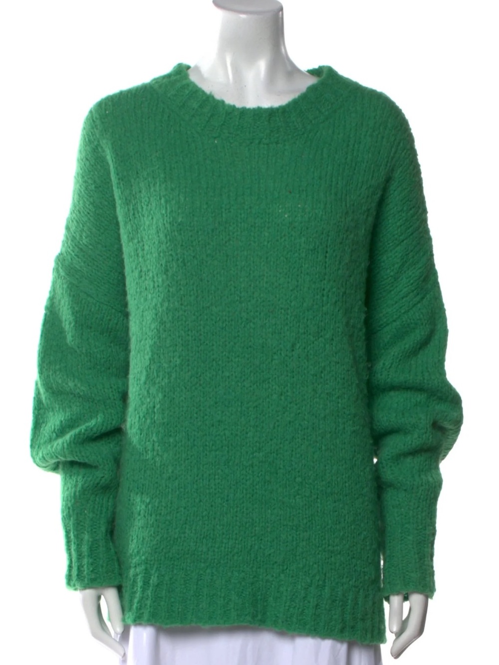 Isabel Marant Bright Green Alpaca Crew Sweater EUR 36